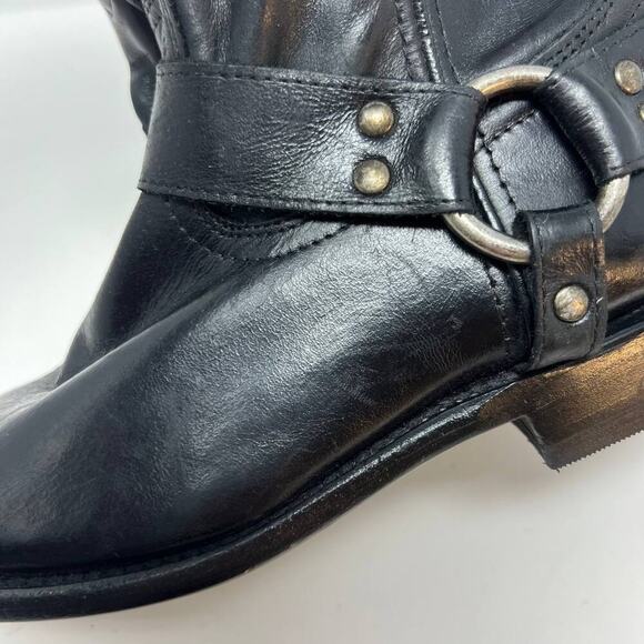Frye Women's Wyatt Harness Boot Black Leather Bootie Size 6B - Picture 14 of 14